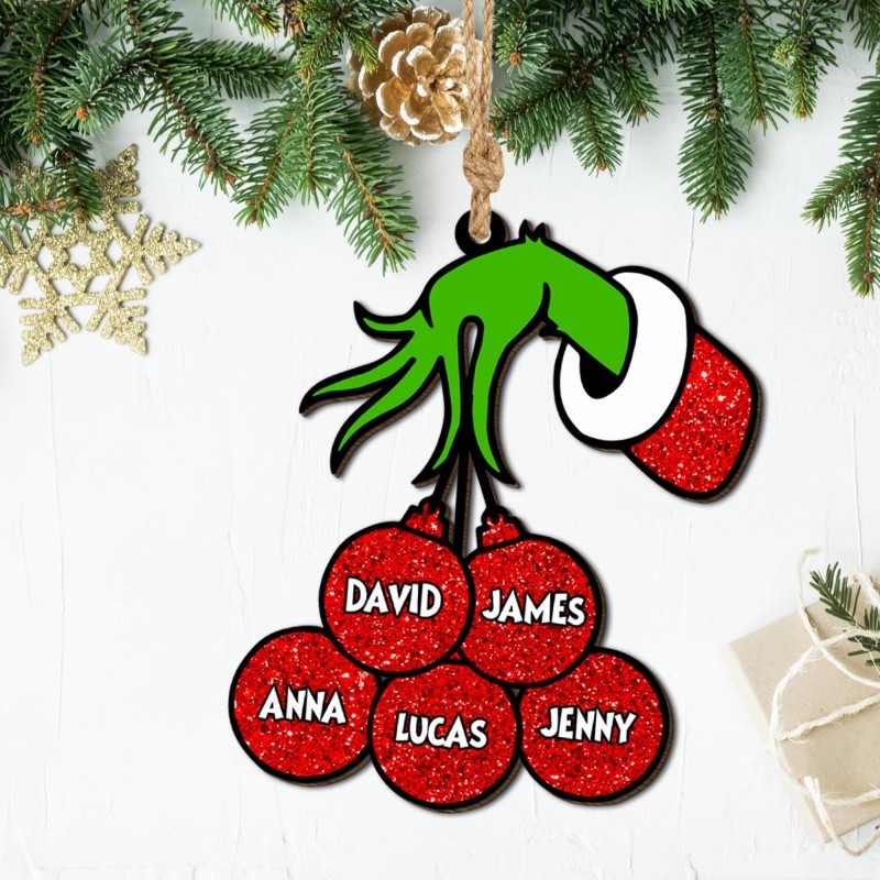 Personalize Your Christmas Tree With Our Customized Ornaments Featuring Your Family Name